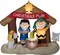 6' Gemmy Snoopy & Charlie Brown "Christmas Play" Nativity Scene 88124